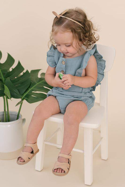 Seafoam Organic Baby Romper