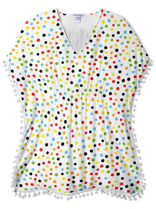 Stella Cove Confetti Cover Up with colorful polka dot pattern.