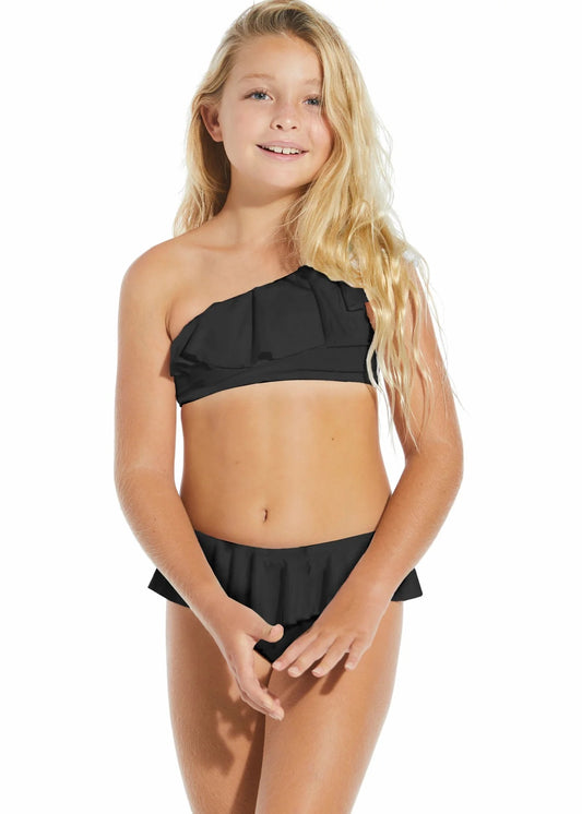 Stella Cove - black ruffle bikini for girls